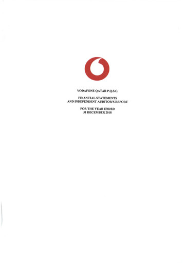 Thumbnail Vodafone Qatar Financial Statement 2018