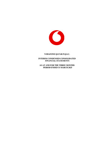 Thumbnail Vodafone Qatar Financial Statement 2025-q1