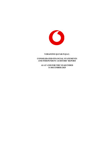 Thumbnail Vodafone Qatar Financial Statement 2025