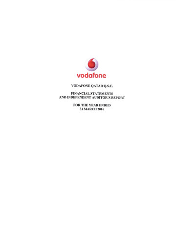Thumbnail Vodafone Qatar Financial Statement fy2016