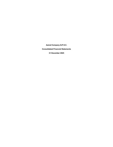 Thumbnail Aamal Company Financial Statement 2025