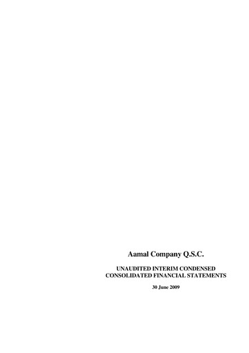 Thumbnail Aamal Company Half-year Report 2009-h1