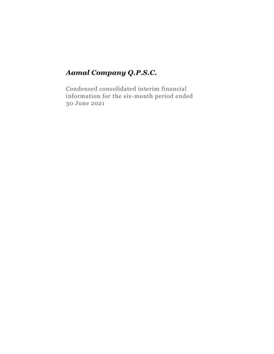 Thumbnail Aamal Company Half-year Report 2021-h1