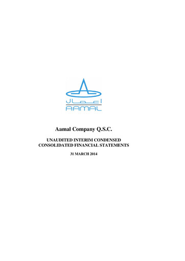 Thumbnail Aamal Company Quarterly Report 2014-q1