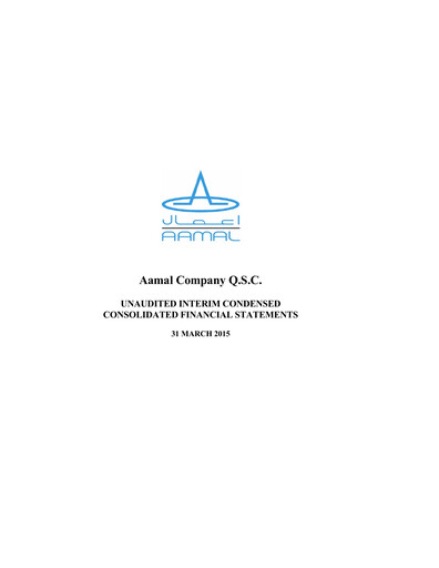 Thumbnail Aamal Company Quarterly Report 2015-q1