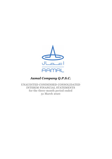 Thumbnail Aamal Company Quarterly Report 2020-q1