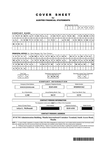 Thumbnail International Container Terminal Services Financial Statement 2024