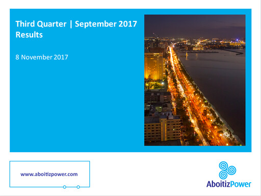 Miniature Aboitiz Power Rapport trimestriel 2017-q3