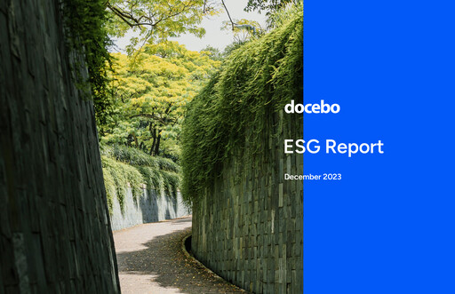 Thumbnail Docebo ESG Report 2023