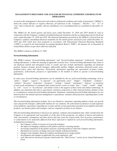 Thumbnail Docebo Financial Report 2019