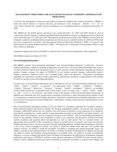 Thumbnail Docebo Financial Report 2020