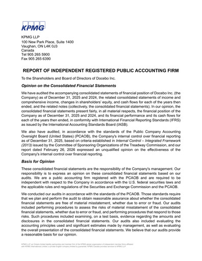Thumbnail Docebo Financial Statement 2025