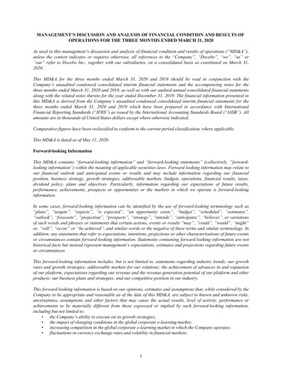 Thumbnail Docebo Quarterly Report 2020-q1