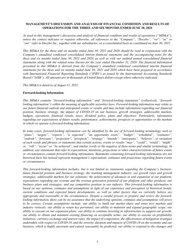 Thumbnail Docebo Quarterly Report 2021-q2