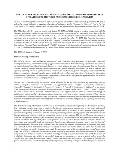 Thumbnail Docebo Quarterly Report 2023-q2