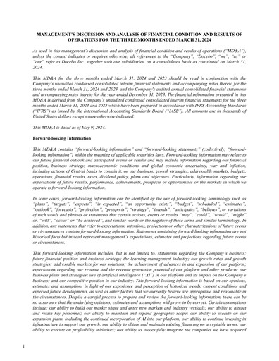 Thumbnail Docebo Quarterly Report 2024-q1