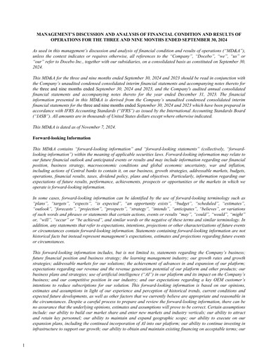 Thumbnail Docebo Quarterly Report 2024-q3