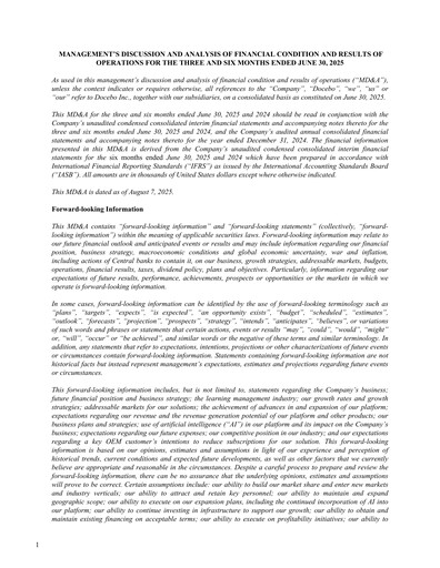 Thumbnail Docebo Quarterly Report 2025-q2