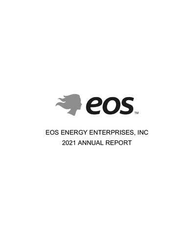 Miniature Eos Energy Enterprises Rapport annuel 2021