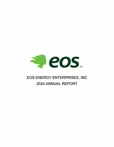 Miniature Eos Energy Enterprises Rapport annuel 2024