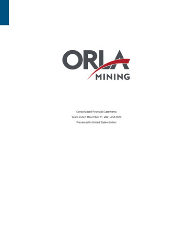 Thumbnail Orla Mining Financial Statement 2021