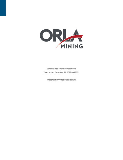 Thumbnail Orla Mining Financial Statement 2022
