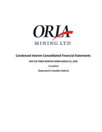 Vorschaubild Orla Mining Quartalsbericht 2018-q1