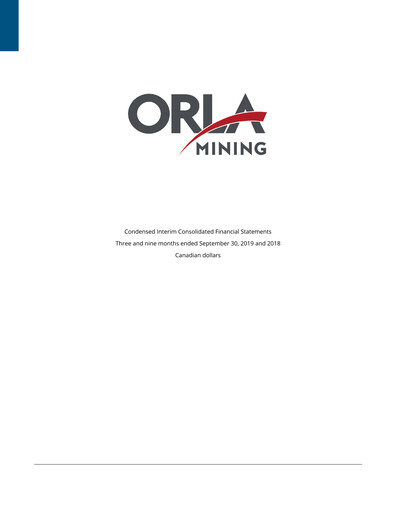 Vorschaubild Orla Mining Quartalsbericht 2019-q3