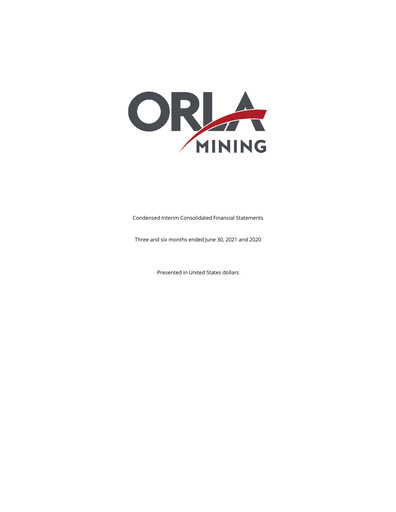 Thumbnail Orla Mining Quarterly Report 2021-q2