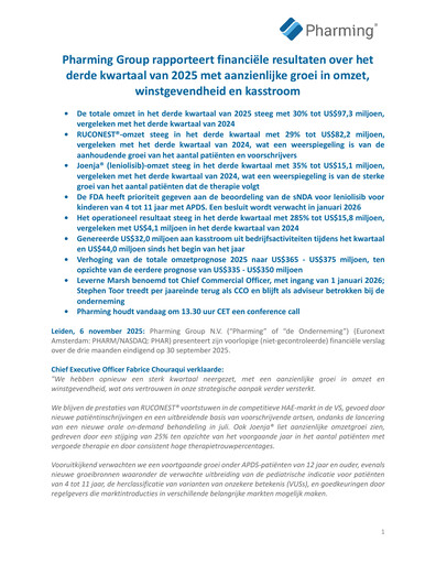 Thumbnail Pharming Group Quarterly Report 2025-q3