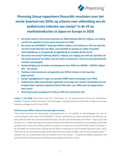 Thumbnail Pharming Group Quarterly Report 2026-q1