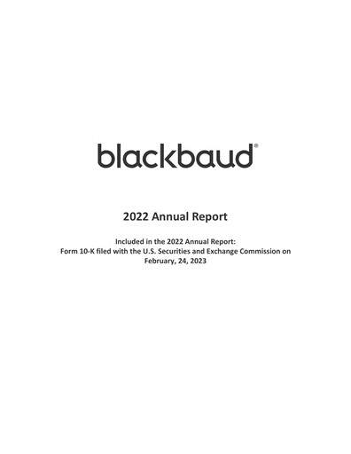 Thumbnail Blackbaud Annual Report 2022