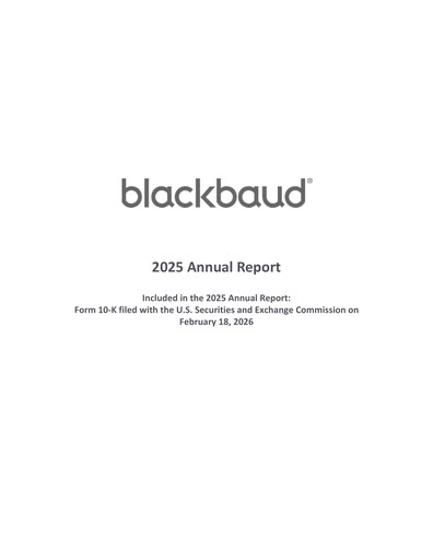 Thumbnail Blackbaud Annual Report 2025