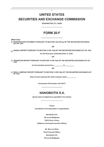 Thumbnail Nanobiotix Annual Report 2023