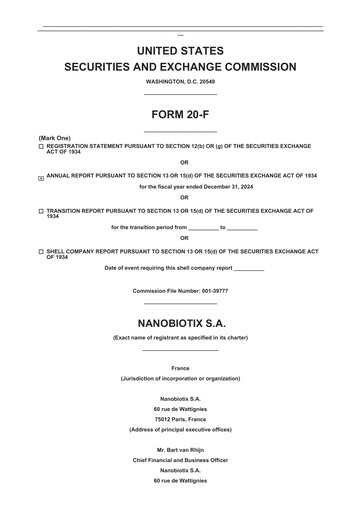 Thumbnail Nanobiotix Annual Report 2024