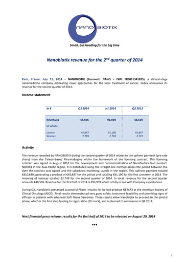 Thumbnail Nanobiotix Quarterly Report 2014-q2