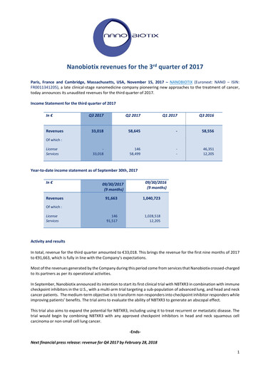 Thumbnail Nanobiotix Quarterly Report 2017-q3