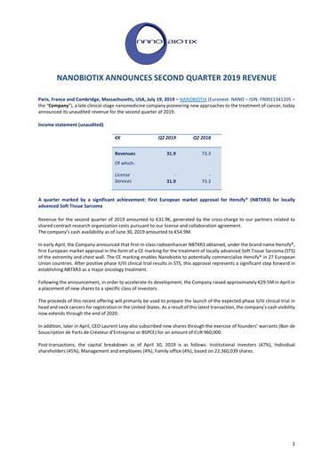 Thumbnail Nanobiotix Quarterly Report 2019-q2