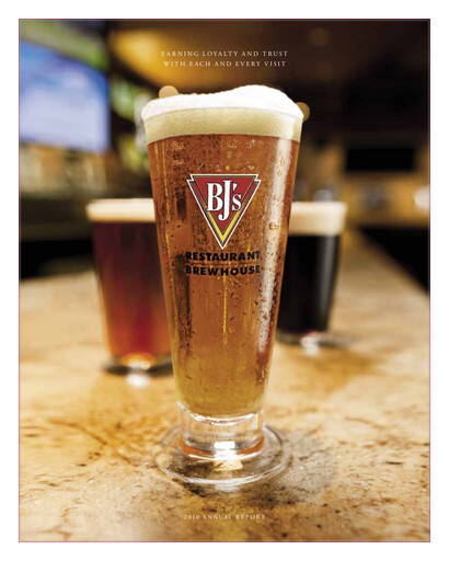 Miniature BJ's Restaurants
 Rapport annuel 2010