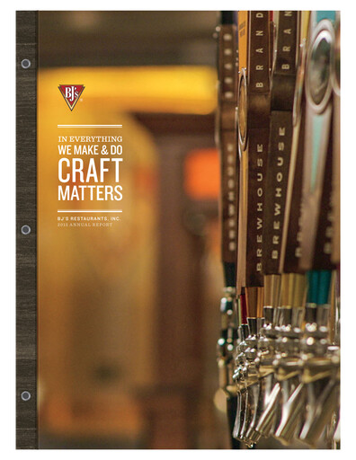 Miniature BJ's Restaurants
 Rapport annuel 2015