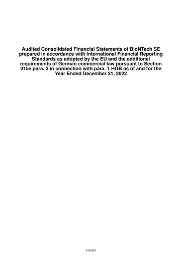 Thumbnail BioNTech Financial Statement 2022