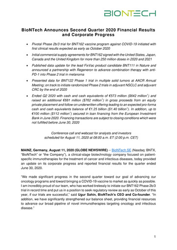 Thumbnail BioNTech Quarterly Report 2020-q2