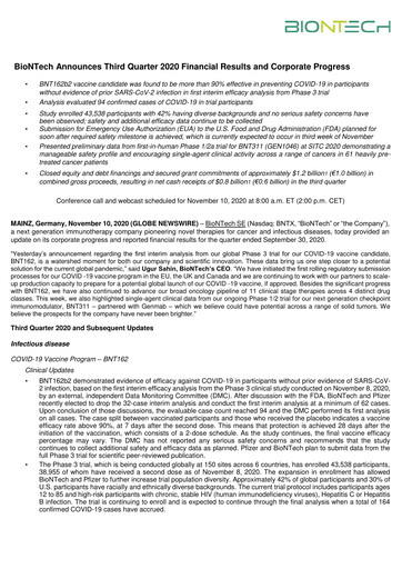 Thumbnail BioNTech Quarterly Report 2020-q3