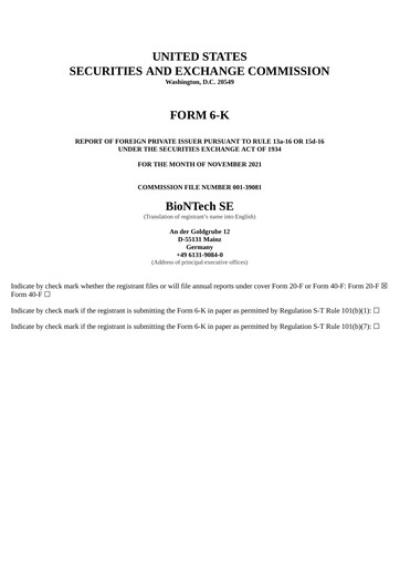 Thumbnail BioNTech Quarterly Report 2021-q3