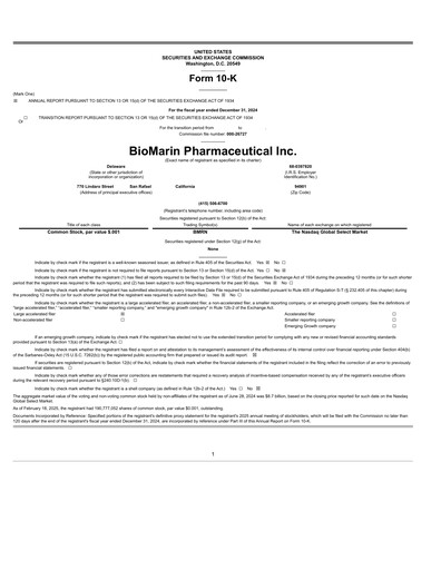 Thumbnail BioMarin Pharmaceutical Annual Report 2024