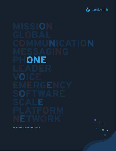 Thumbnail Bandwidth Annual Report 2021