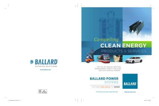 Thumbnail Ballard Power Systems
 Annual Report 2015