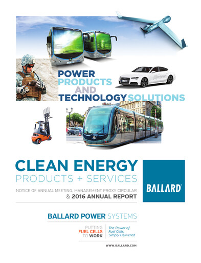 Thumbnail Ballard Power Systems
 Annual Report 2016