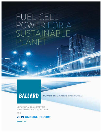 Thumbnail Ballard Power Systems
 Annual Report 2019