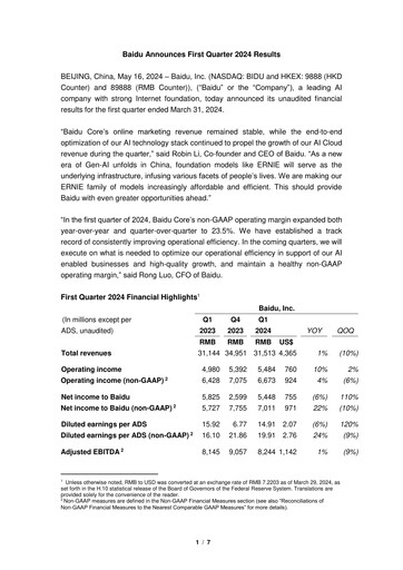 Thumbnail Baidu Quarterly Report 2024-q1